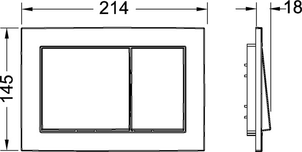 Clapeta WC TECEBase, 2 trepte, crom mat [2]