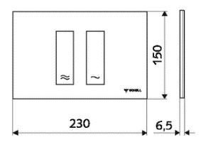 Clapetă de acţionare WC SCHELL Tower cromat mat [2]