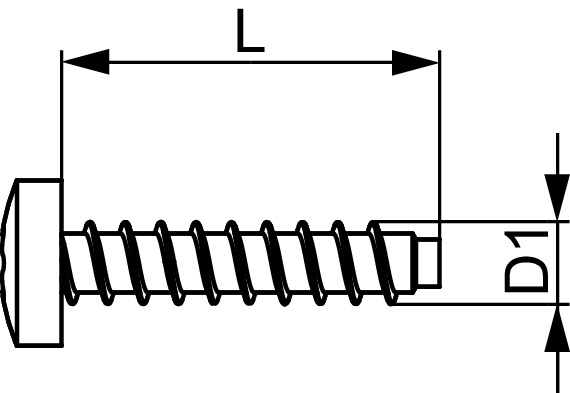 Surub autofiletant TECEflex Ø 3,5 x 16 mm pentru montarea console [2]