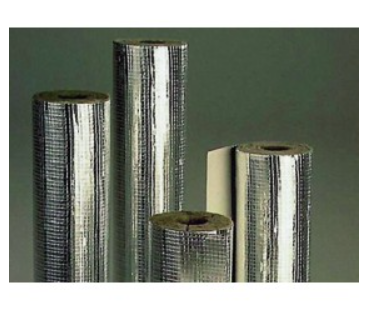 Cochilie din vata bazaltica caserata cu aluminiu, grosime 90 mm - Ø 120 mm, 1 ml, Rockwool [1]