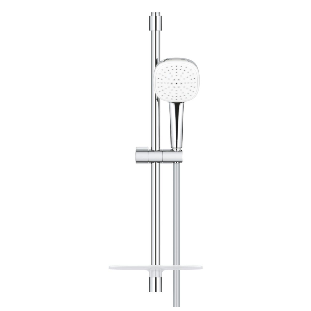 Coloana de dus Grohe Tempesta Cube 110 bara dus 600 mm, para de dus, 2 jeturi, etajera, crom [2]