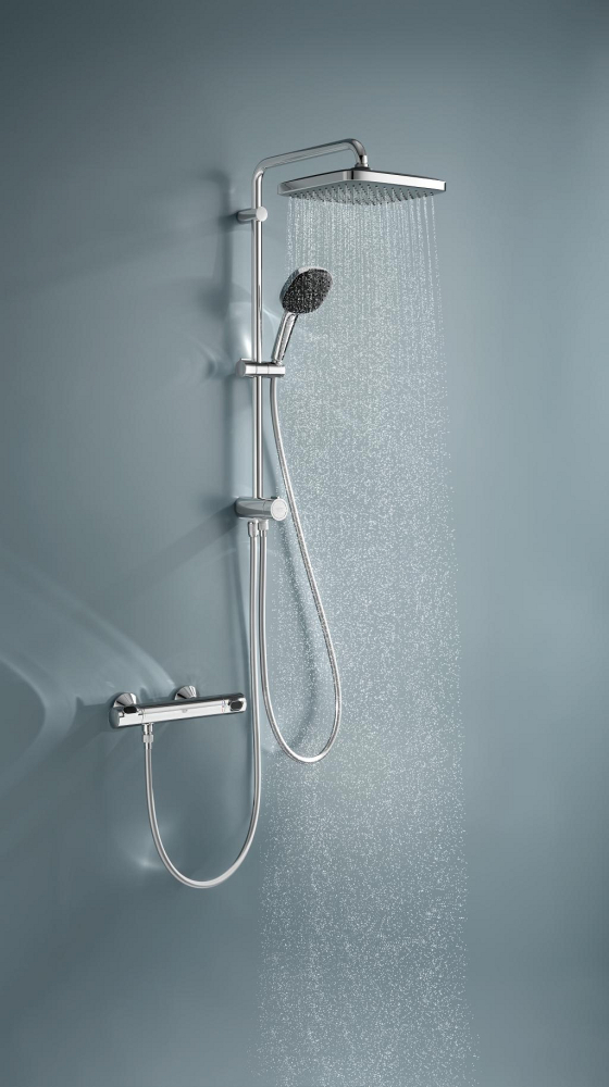 Coloana de dus Grohe Vitalio Comfort 250 dus flec cu divertor, 2 jeturi, crom [6]