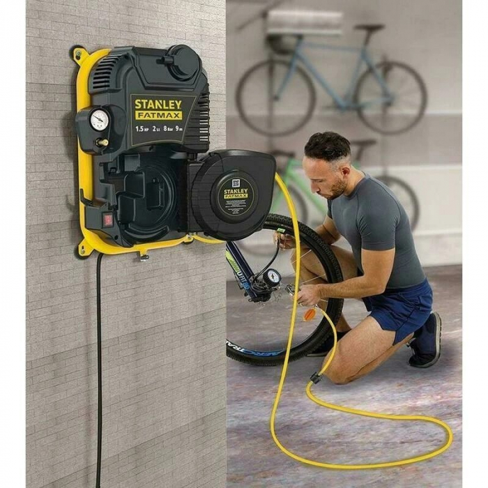 Compresor de perete Stanley Fatmax FMXCMD152WE, 1.5HP, 8 Bar, 2 L, Furtun 9 M [2]