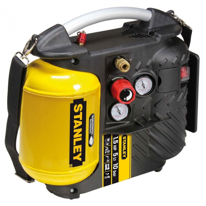 Compresor Fara Ulei Stanley DN 200/10/5 5L 1.5CP 180l/m 10Bar [2]
