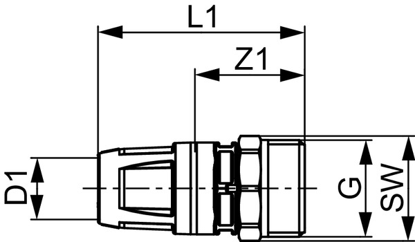 Adaptor TECElogo-Push alama standard 20 mm x eurocon 3/4" [2]