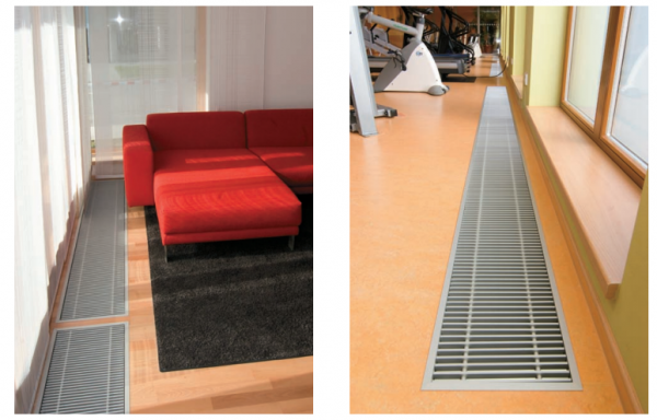 Convector de pardoseala, incalzire/racire, 3072 W/846 W, H=110 mm, 240x1400 mm, Purmo Aquilo F2C [2]
