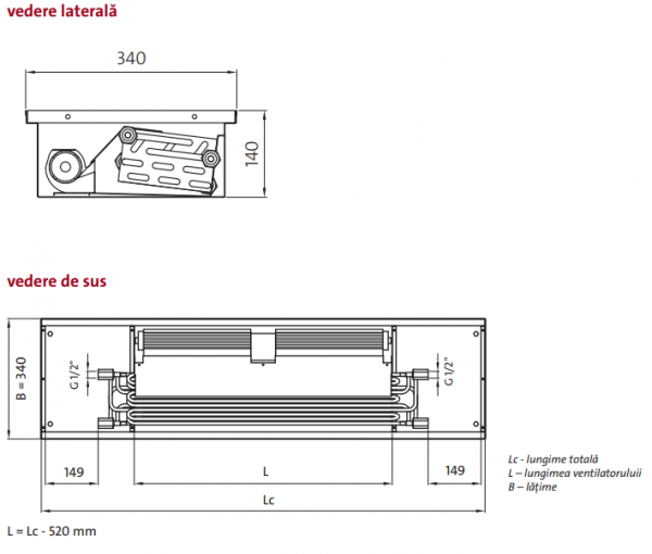 Convector de pardoseala, incalzire/racire, 3072 W/846 W, H=110 mm, 240x1400 mm, Purmo Aquilo F2C [3]