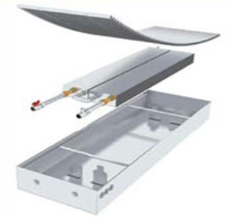Convector orizontal, 501 W, 900 mm., 2 randuri de baterii, racord direct, model vopsit, Stilltech CV-900-105-400-2-B-1 [6]