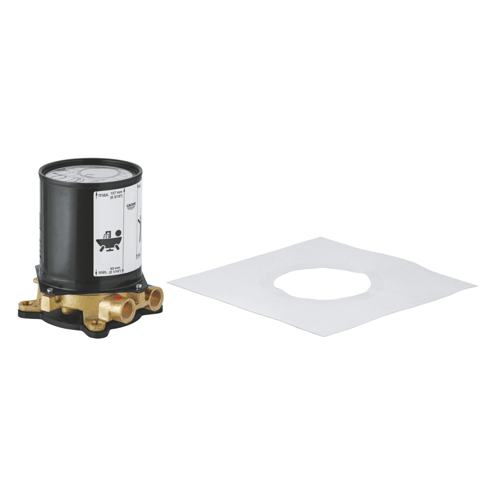 Corp incastrat Grohe installation set f. floor mtd, pentru baterii de cada cu fixare pe podea, ajustare, elemente fixare, montaj in pardosea, negru [2]