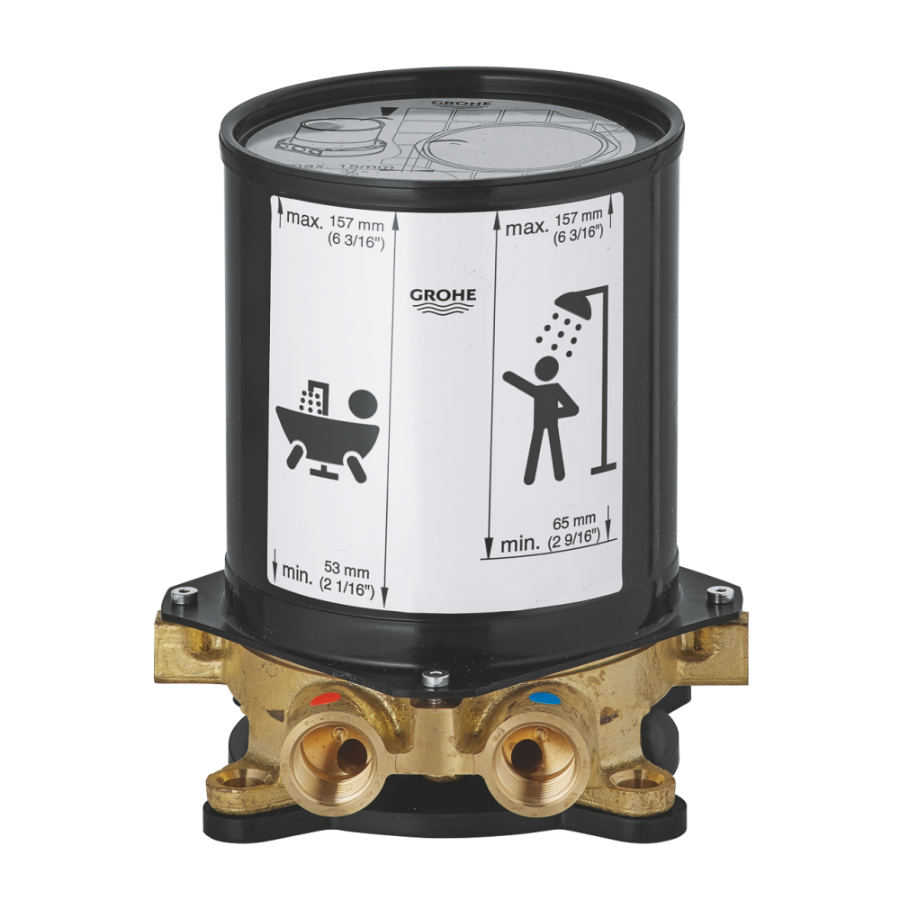 Corp incastrat Grohe installation set f. floor mtd, pentru baterii de cada cu fixare pe podea, ajustare, elemente fixare, montaj in pardosea, negru [3]