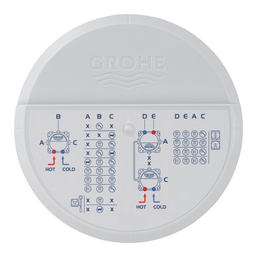 Corp incastrat Grohe Rapido SmartBox, 3 iesiri, 2 intrari, alarma, pentru baterii SmartControl [5]