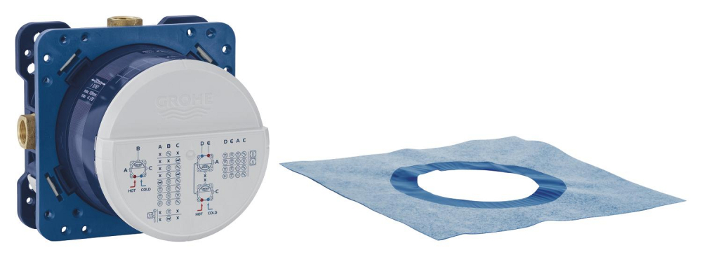 Corp incastrat Grohe Rapido SmartBox, 3 iesiri, 2 intrari, alarma, pentru baterii SmartControl [4]