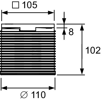 Inaltator TECEdrainpointS cu margine ABS, include grila inox, 100x100 mm [2]