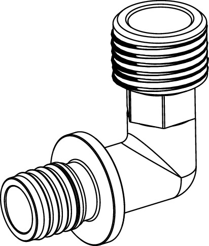 Cot TECEflex din alama standard Ø 16 x 1/2" FE [2]