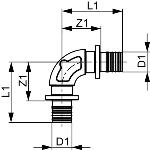 Cot TECEflex din bronz Ø 32 mm - optimizat la pierdere de presiune [3]