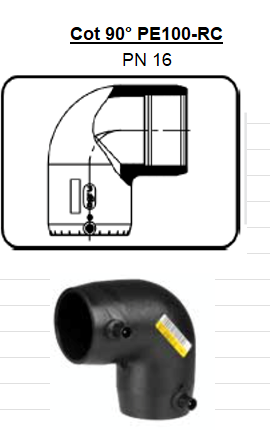Cot 90 grade injectat electrofuziune PE100-RC, DN 20 mm, SDR 11-17, Agru [1]