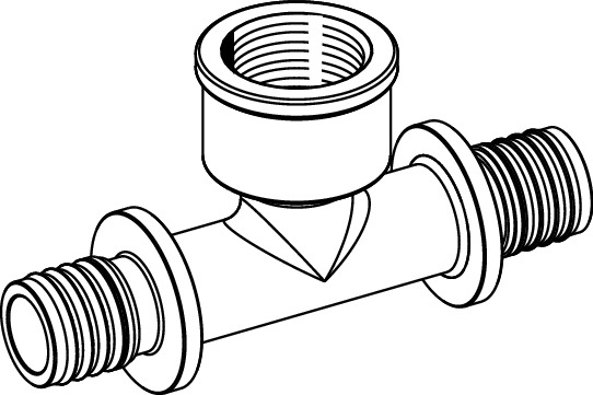 Teu TECEflex din alama standard Ø 25 x 3/4" FI x 25 [2]