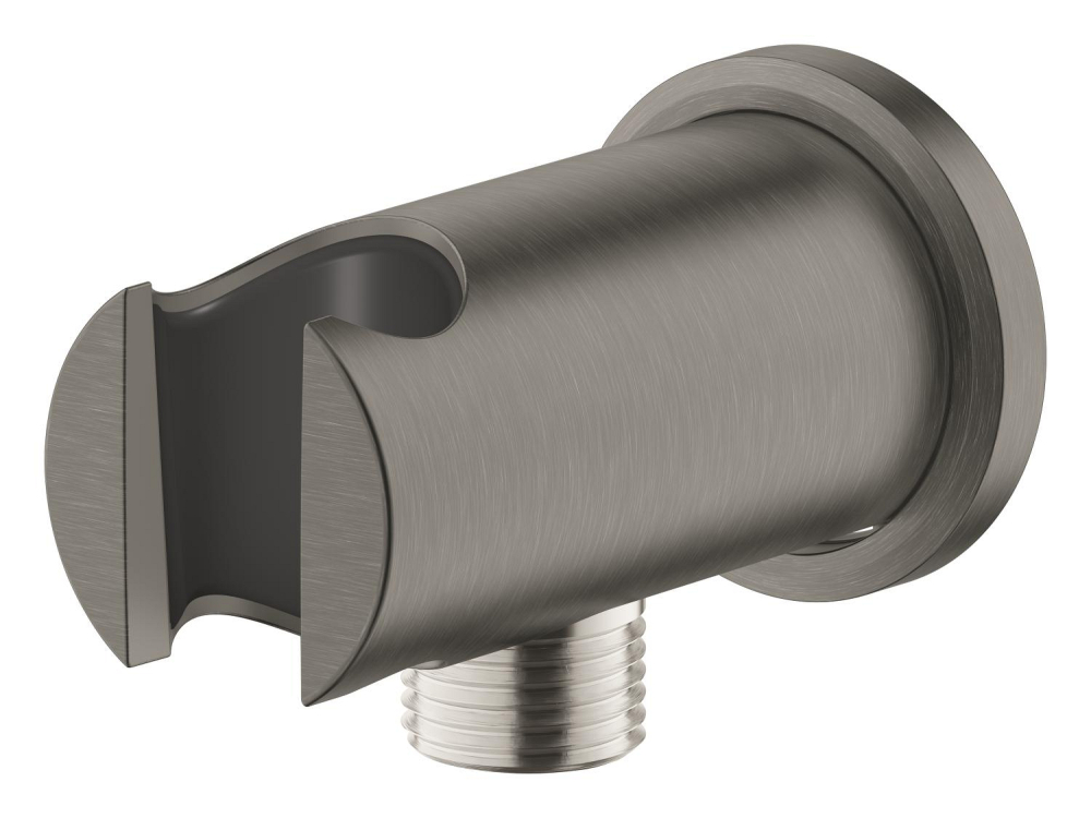 Cot de iesire Grohe Rainshower dus cu suport, montare pe perete, universal, filet tata, suport, antracit mat [5]