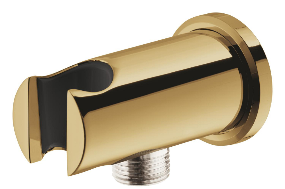 Cot de iesire Grohe Rainshower dus cu suport, montare pe perete, universal, filet tata, suport, auriu lucios [5]