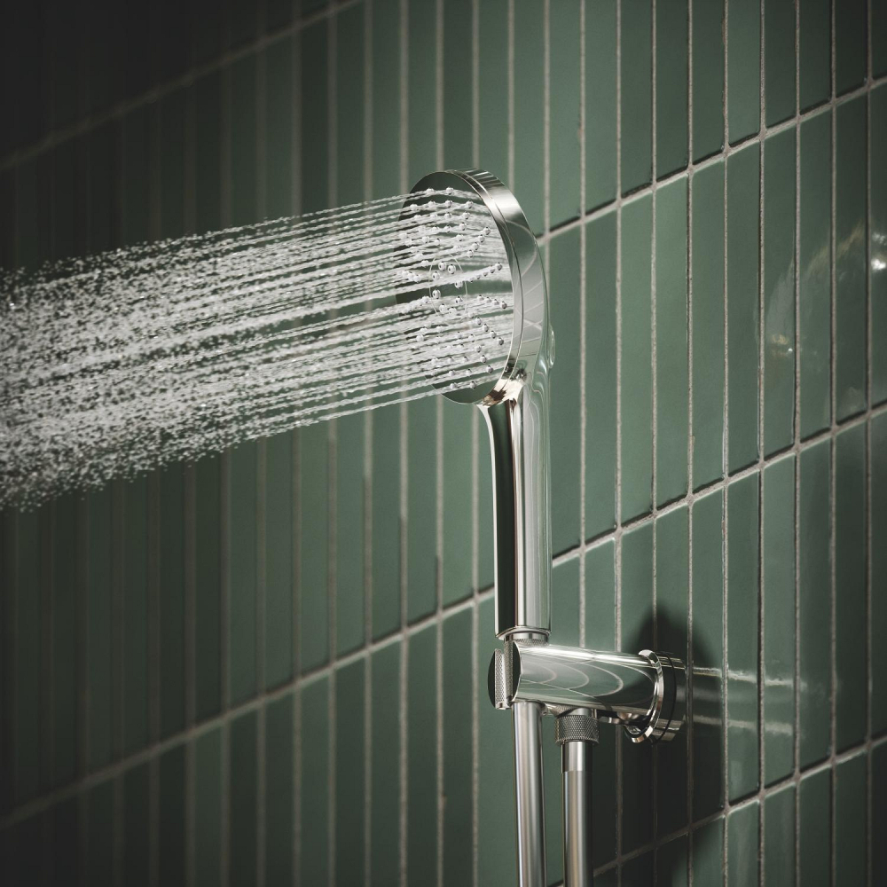 Cot de iesire Grohe Rainshower dus cu suport, montare pe perete, universal, filet tata, suport, crom [5]