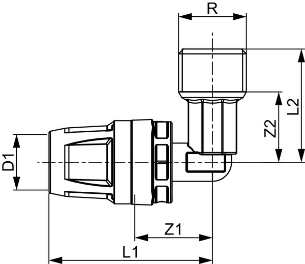 Cot TECElogo-Push din PPSU/alama standard Ø 32 x 1" FE [3]
