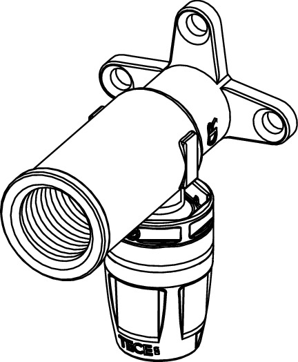Cot cu talpa lung TECElogo-Push din PPSU/alama standard Ø 16x 1/2"FI [2]