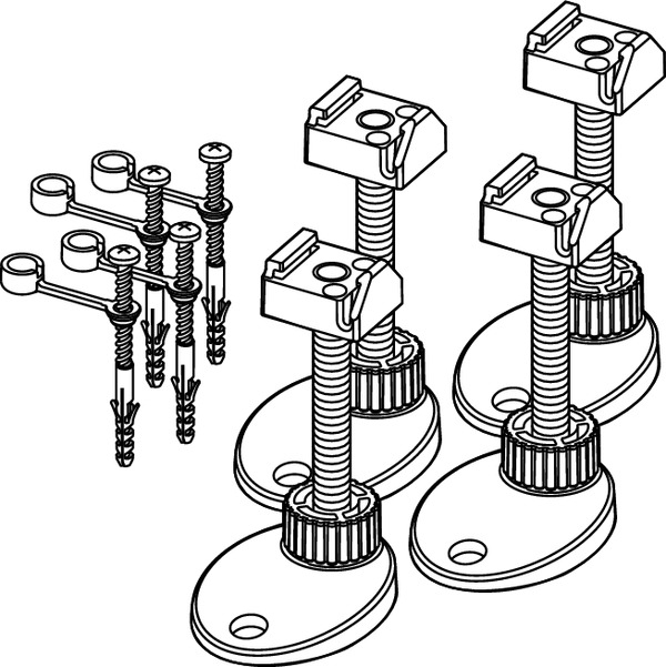 Set suporti (4buc) de sustinere/montaj TECEDrainline izolati fonic H 94-142mm [3]