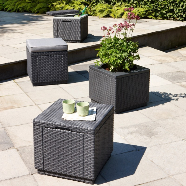 Cutie depozitare patrata graphite Keter Ice Cube [2]