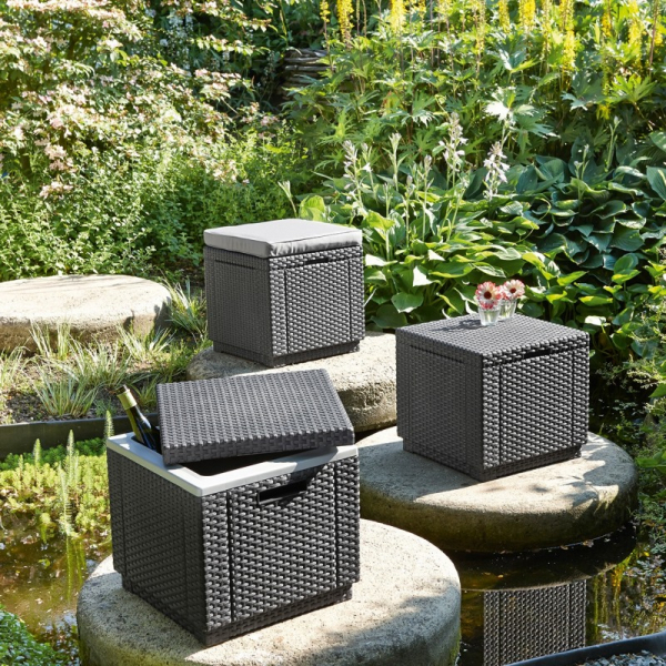 Cutie depozitare patrata graphite Keter Ice Cube [4]