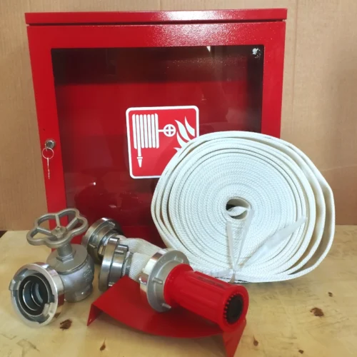 Cutie hidrant rosie, 500x500x140 mm, cu usa de sticla, complet echipata, deschidere 170gr Auras LT C52 [2]