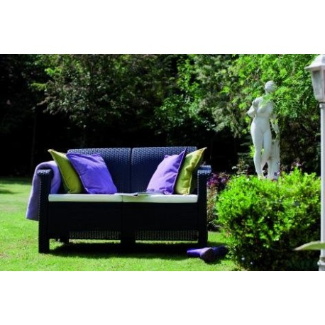 Canapea de gradina, gri, 2 locuri, Curver Corfu Love Seat [4]
