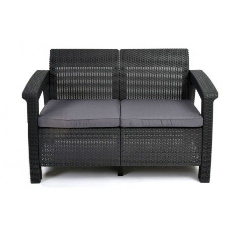 Canapea de gradina, gri, 2 locuri, Curver Corfu Love Seat [3]