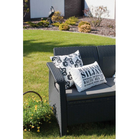 Canapea de gradina, gri, 2 locuri, Curver Corfu Love Seat [7]