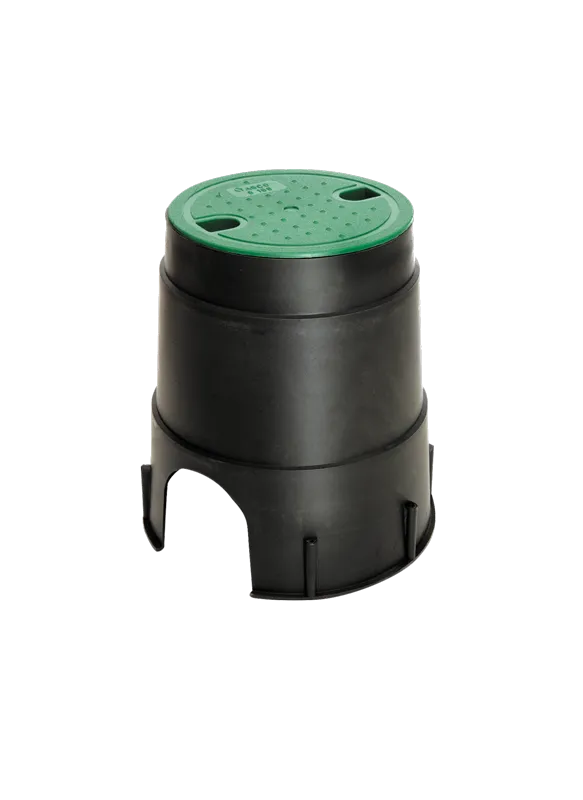 Cutie din polipropilena rotunda pentru VALVE MINI D160 negru+verde 212x230 - Vodaland gama Terra [1]