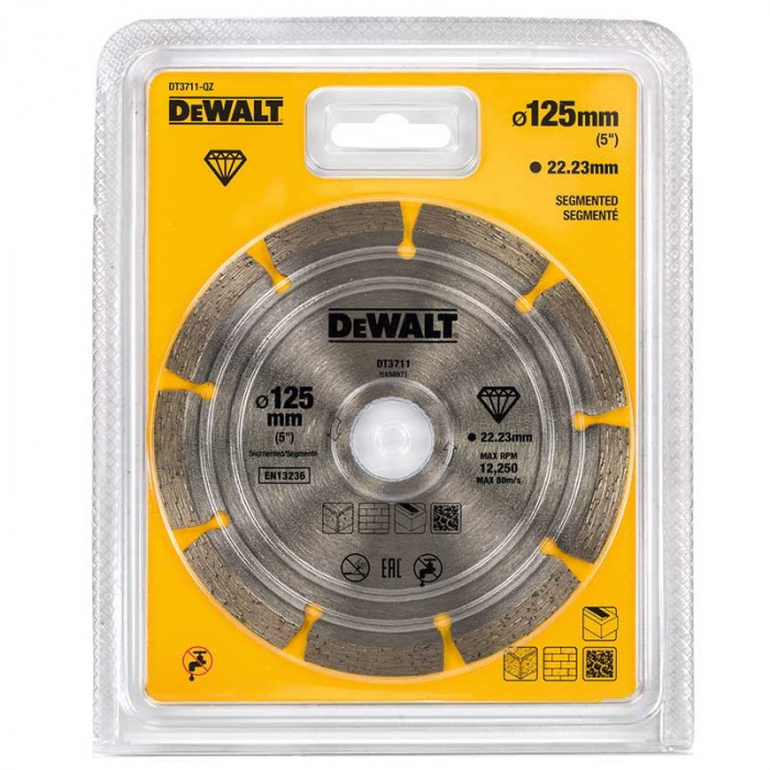 Disc diamantat segmentat 1.8x22.2x125mm Dewalt - DT3711 [2]