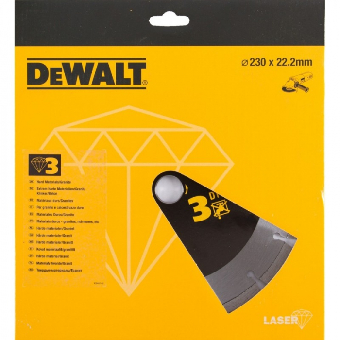 Disc diamantat DeWALT DT3763, taiere materiale dure & Granit 230 x 22.2 [1]