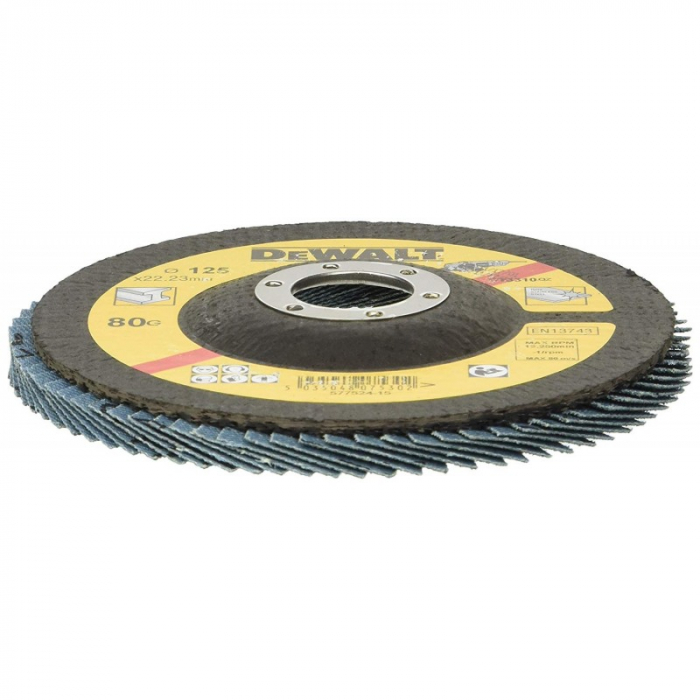Disc lamelar DeWALT DT3310 pentru metal 125x22mm 80gr [3]