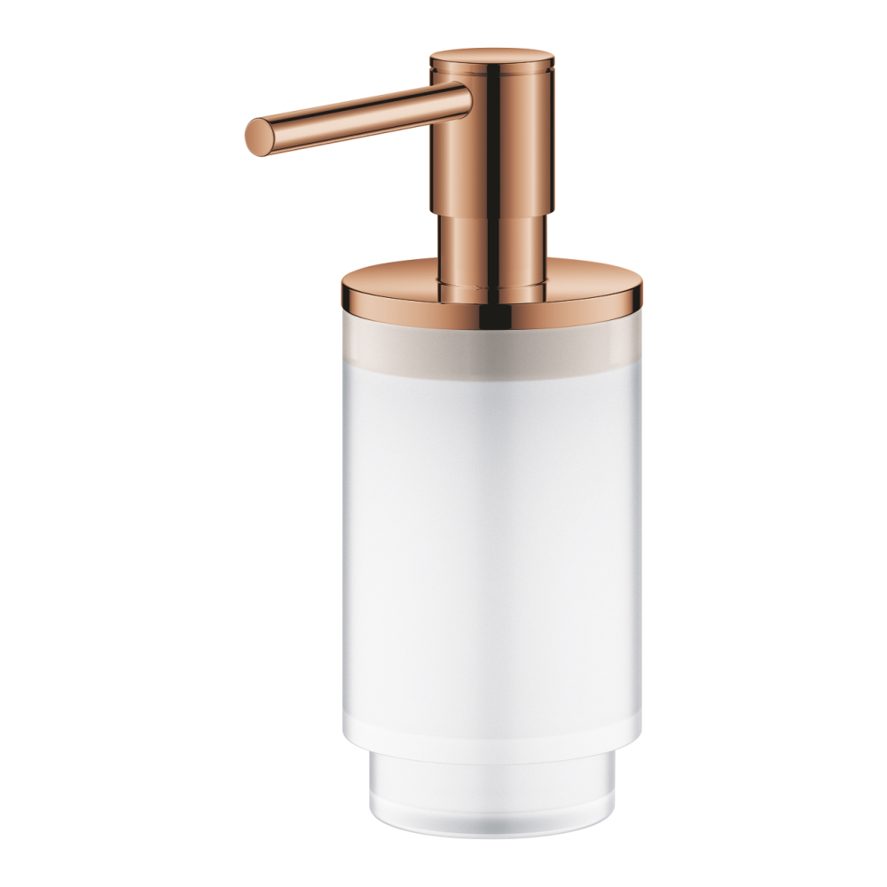 Dozator sapun baie Grohe Selection 130 mm, sticla/metal, cupru lucios [2]