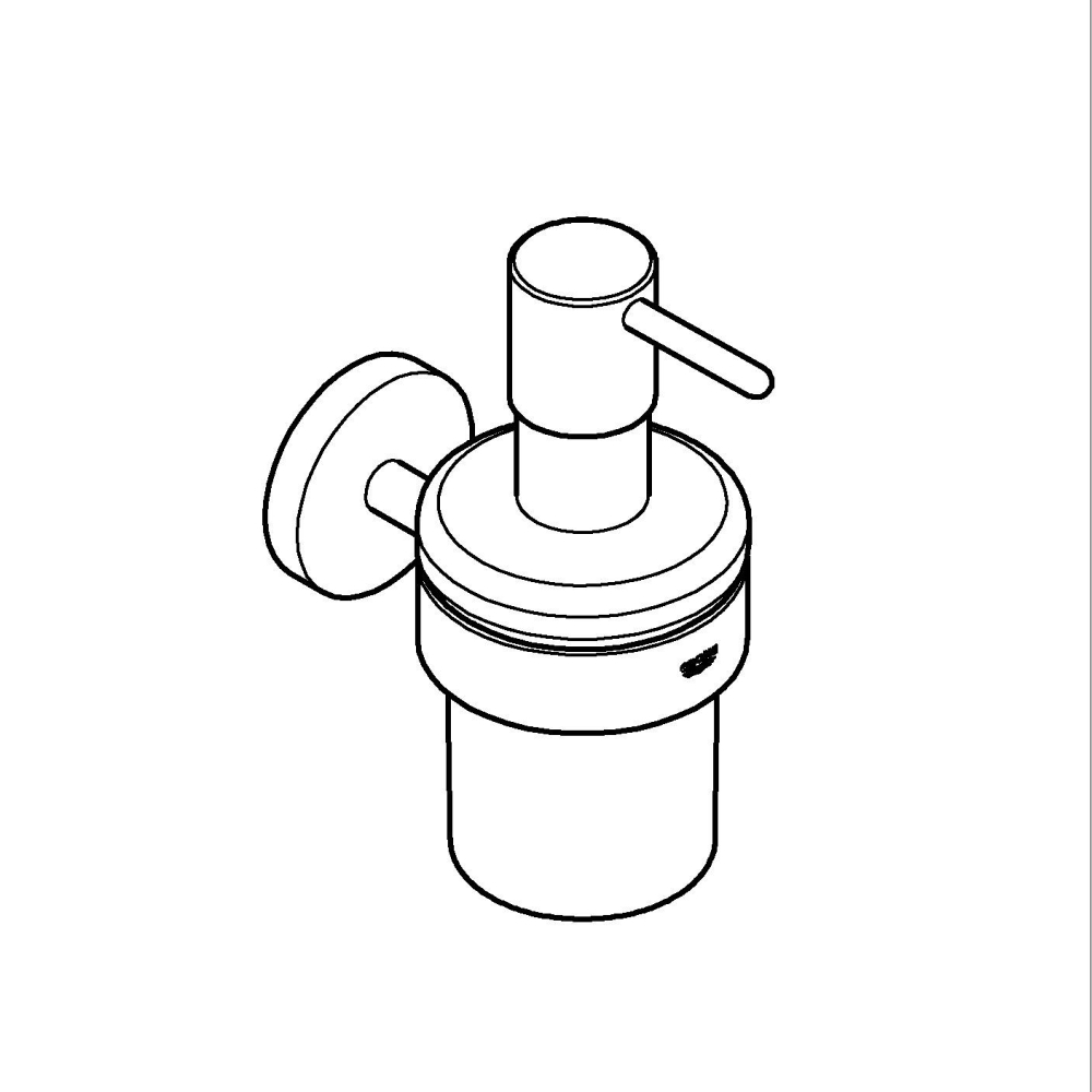 Dozator sapun Grohe Start cu suport, 160 ml, montare pe perete, fixare ascunsa, crom mat [4]