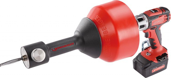 Dispozitiv profesional de desfundat tevi, Rothenberger ROSPIMATIC CL unitate de baza cu spirala Ø 8 mm / 7,5 m spiral [4]