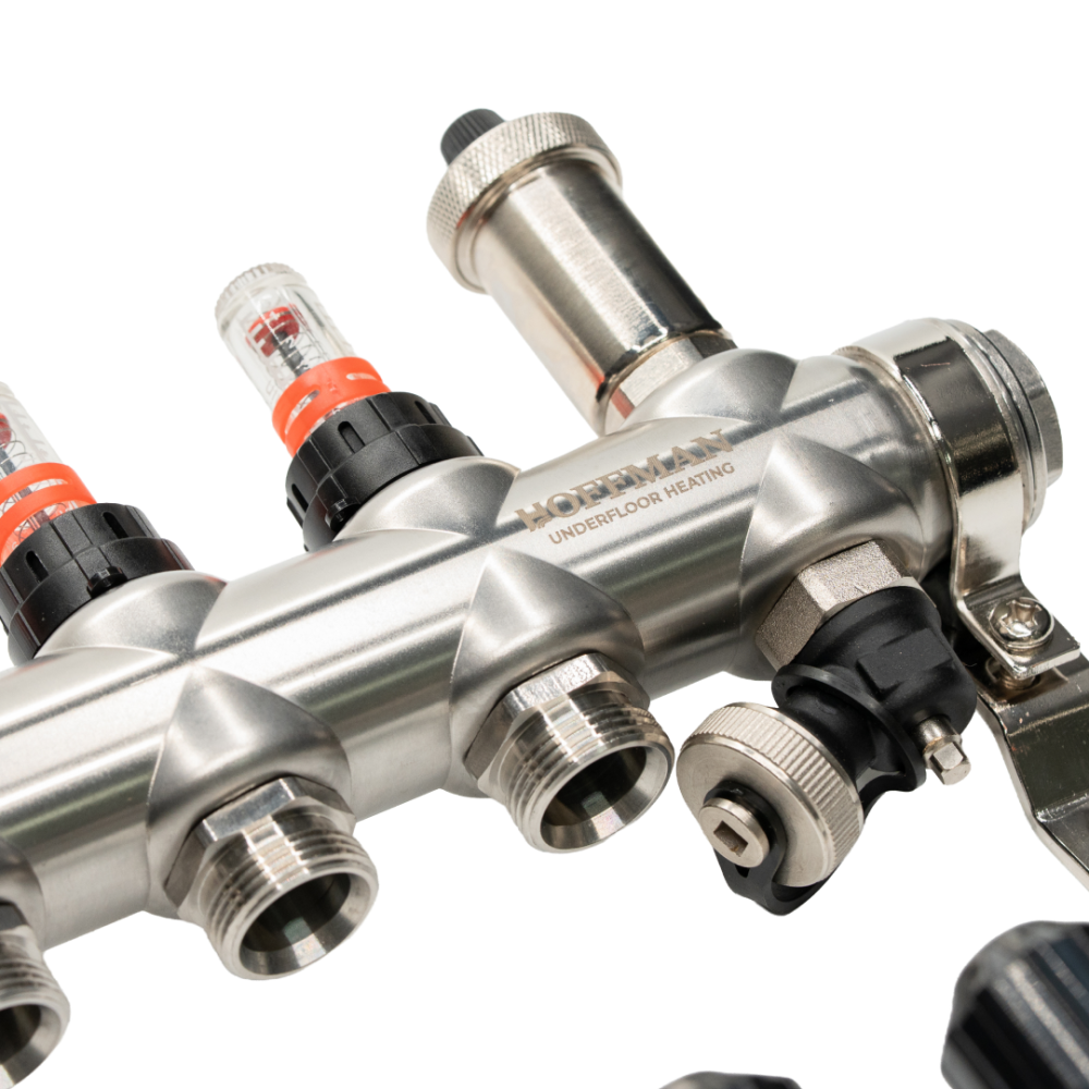 Distribuitor cu debitmetru Hoffman pentru incalzire in pardoseala 4 circuite 1" x 3/4" [4]