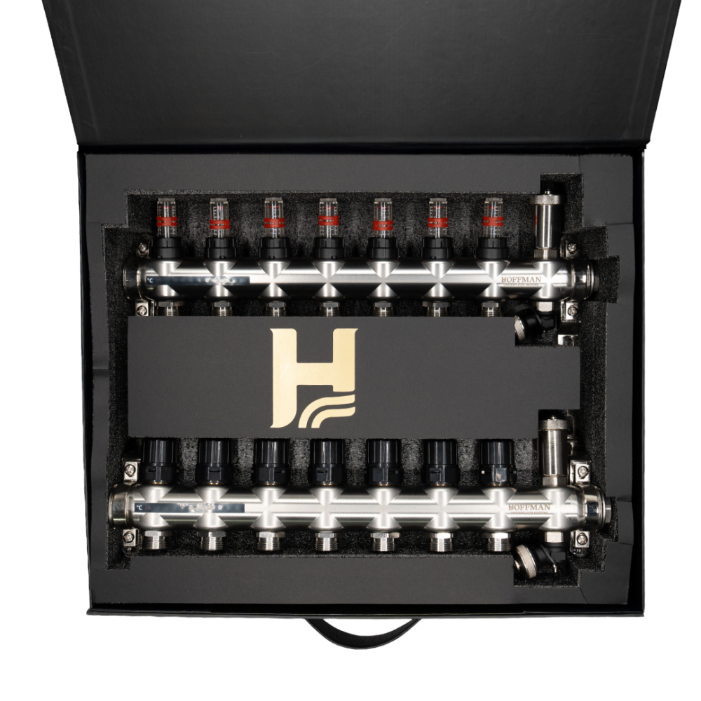 Distribuitor cu debitmetru Hoffman pentru incalzire in pardoseala 7 circuite 1" x 3/4" [2]