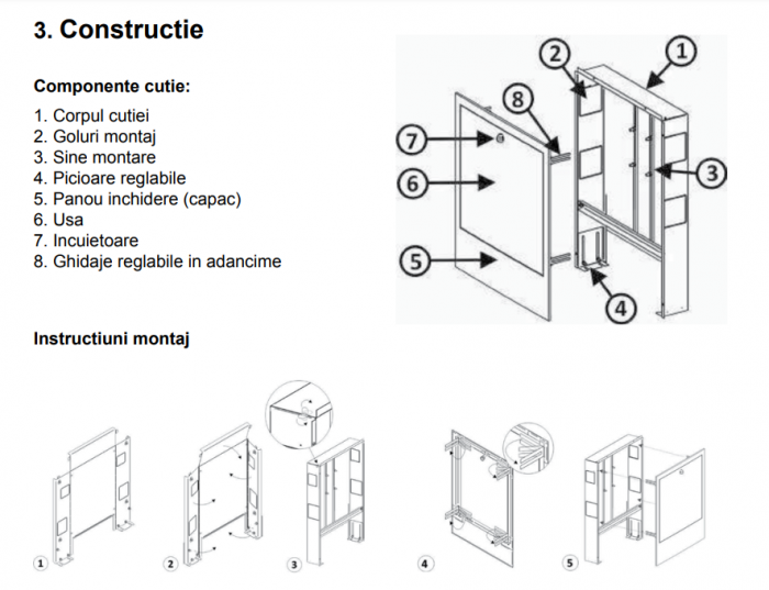 Cutie pentru distribuitor reglabila, 965*(575-665)*(110-170), Ferroli FERBox [2]