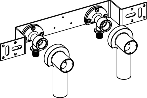 Unitate de montaj TECEflex cu coturi cu talpa din alama standard 16x1/2" FI [3]