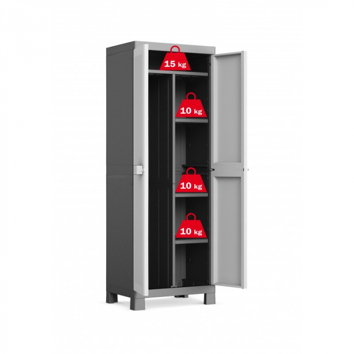 Dulap 4 polite gri Keter High Logico Utility 65x45x182cm [2]
