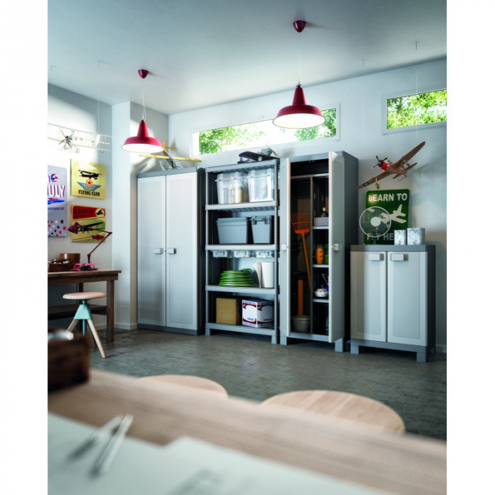 Dulap 4 polite gri Keter High Logico Utility 65x45x182cm [4]