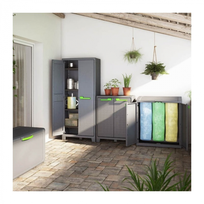Dulap 4 polite graphite Keter High Moby 80x44x182 cm [5]