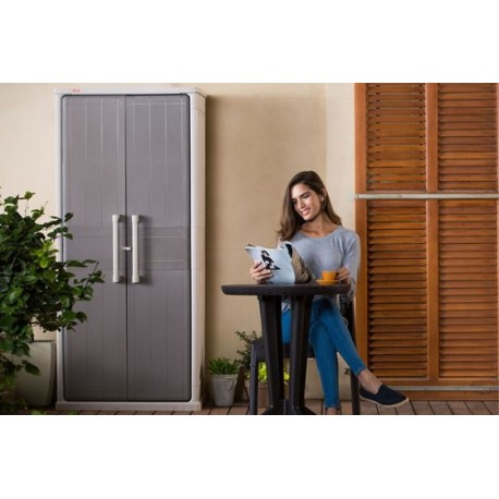 Dulap de gradina bej, Curver Optima Outdoor Tall [4]