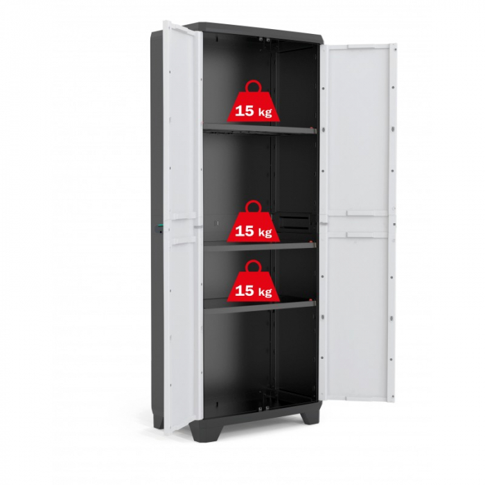 Dulap 3 polite gri Keter High Linear 68x39x173cm [3]