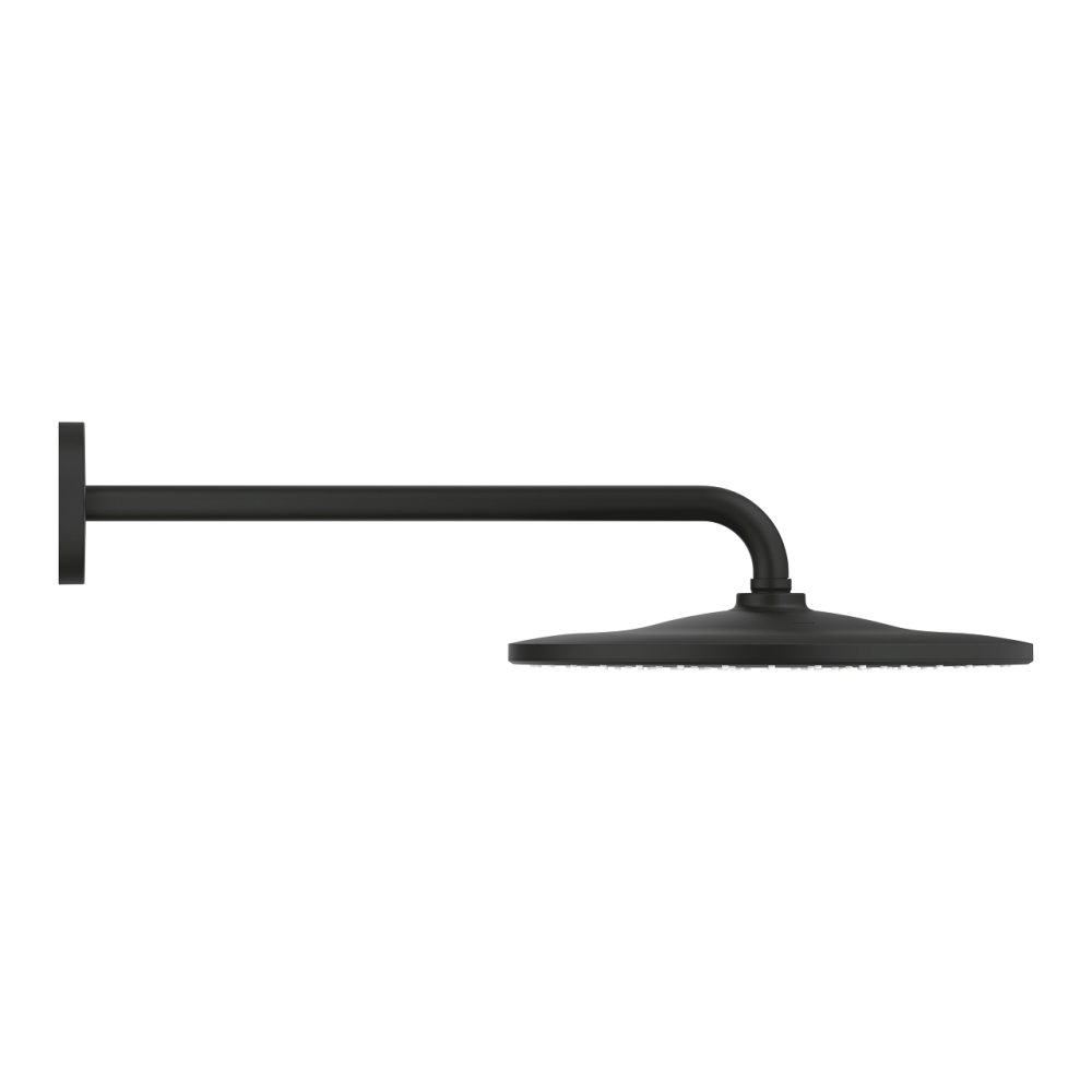 Dus fix Grohe Rainshower Mono 310 palarie de dus set 9, 5 l, 1 jet, brat 422 mm, limitator de debit, sistem anti-calcar, negru [3]